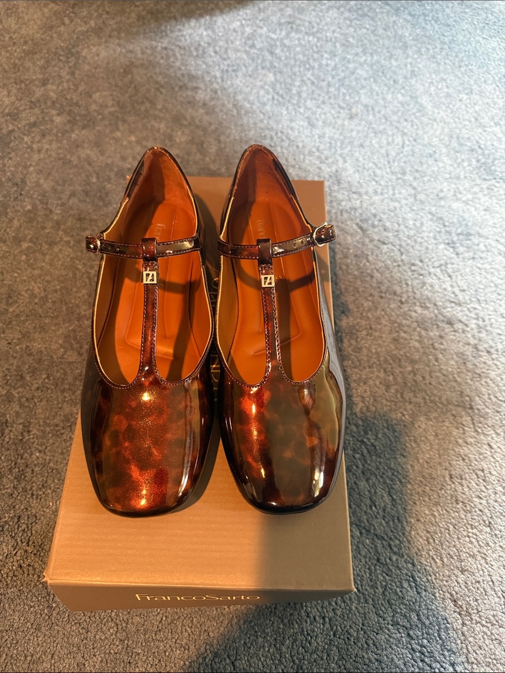 Franco Sarto Marylee Maryjane   Tortoise size 5. Brand new